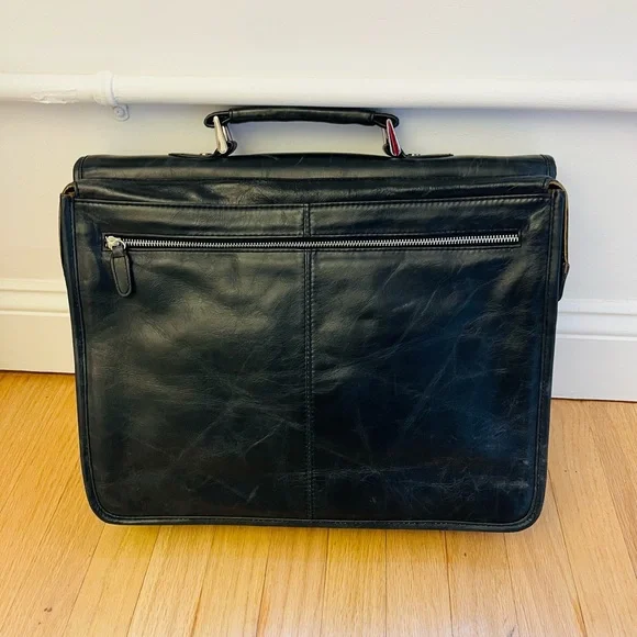 High End Quality Leather Men’s Briefcase**Grey w/Dustbag $895 - Picture 5 of 7